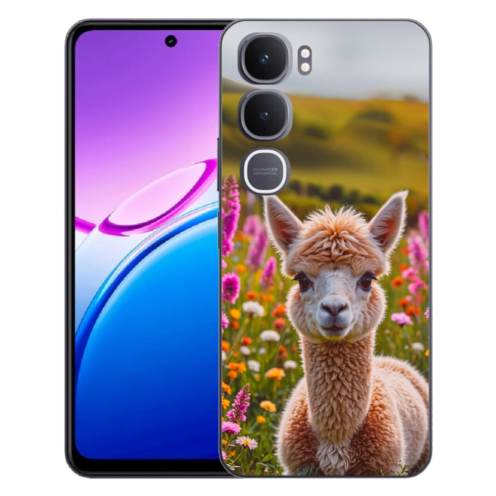 Gelový kryt mmCase na Vivo Y31 5G - lama na louce