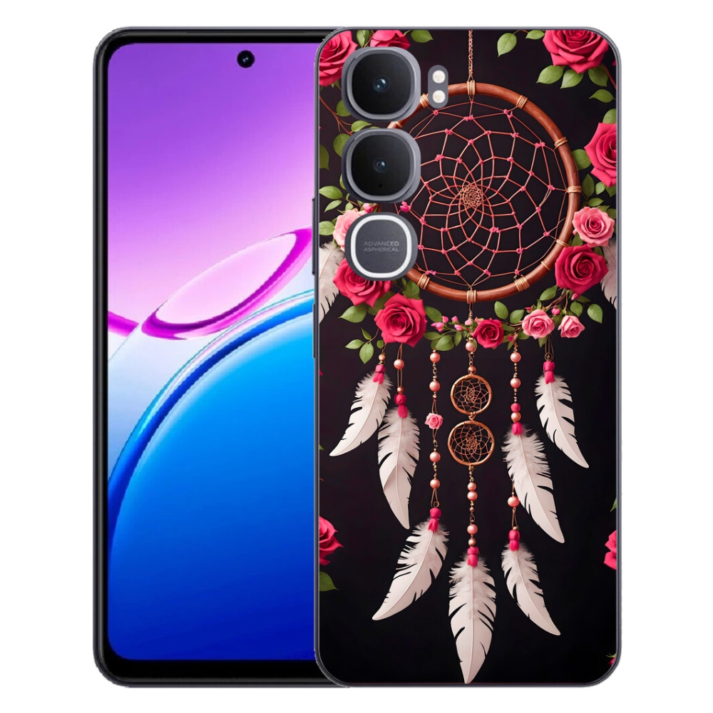 Gelový kryt mmCase na Vivo Y31 5G - lapač snů s růžemi