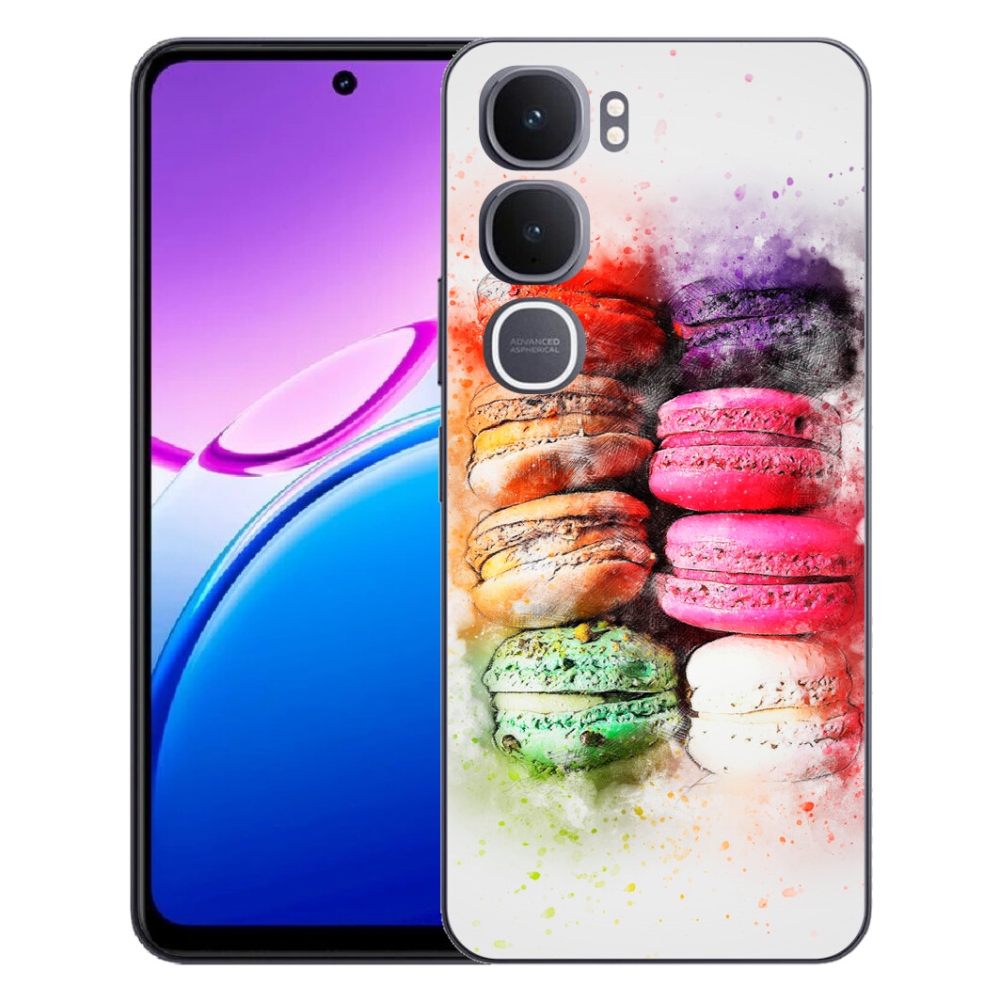 Gelový kryt mmCase na Vivo Y31 5G - makrónky