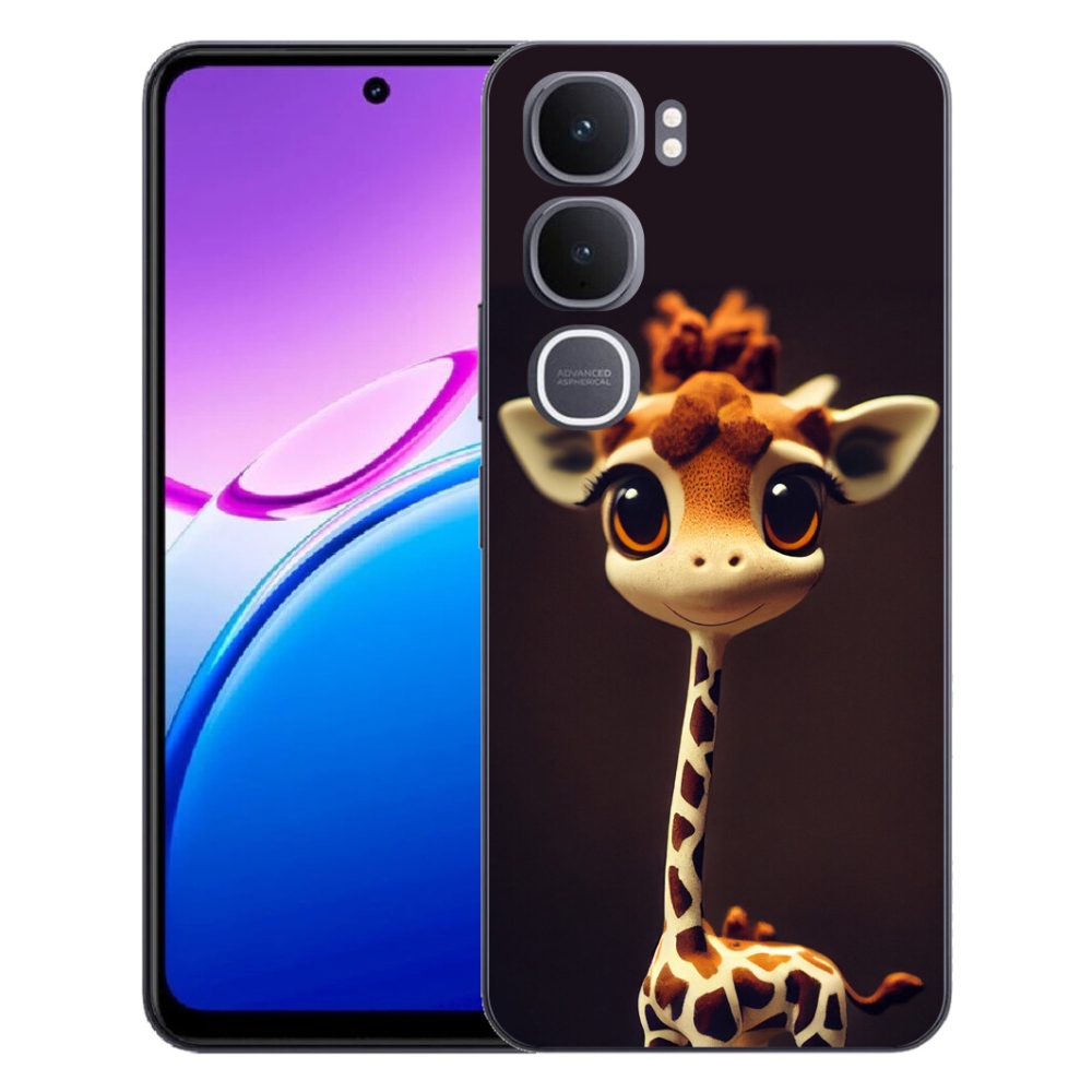 Gelový kryt mmCase na Vivo Y31 5G - malá žirafa