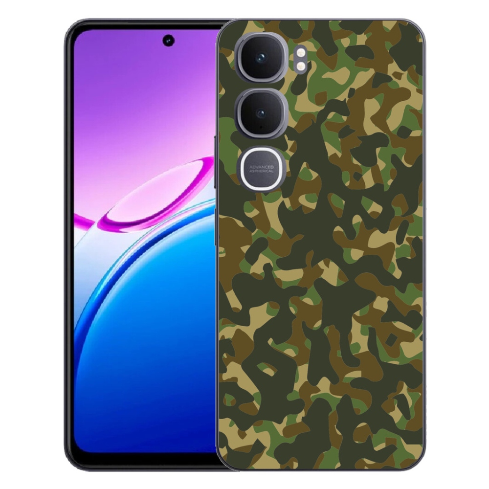 Gelový kryt mmCase na Vivo Y31 5G - maskáčový vzor 1