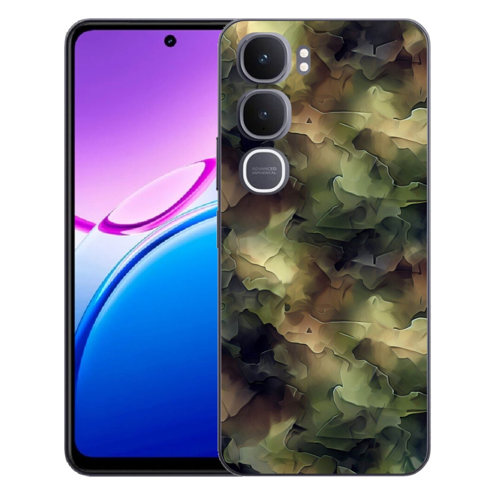 Gelový kryt mmCase na Vivo Y31 5G - maskáčový vzor 10
