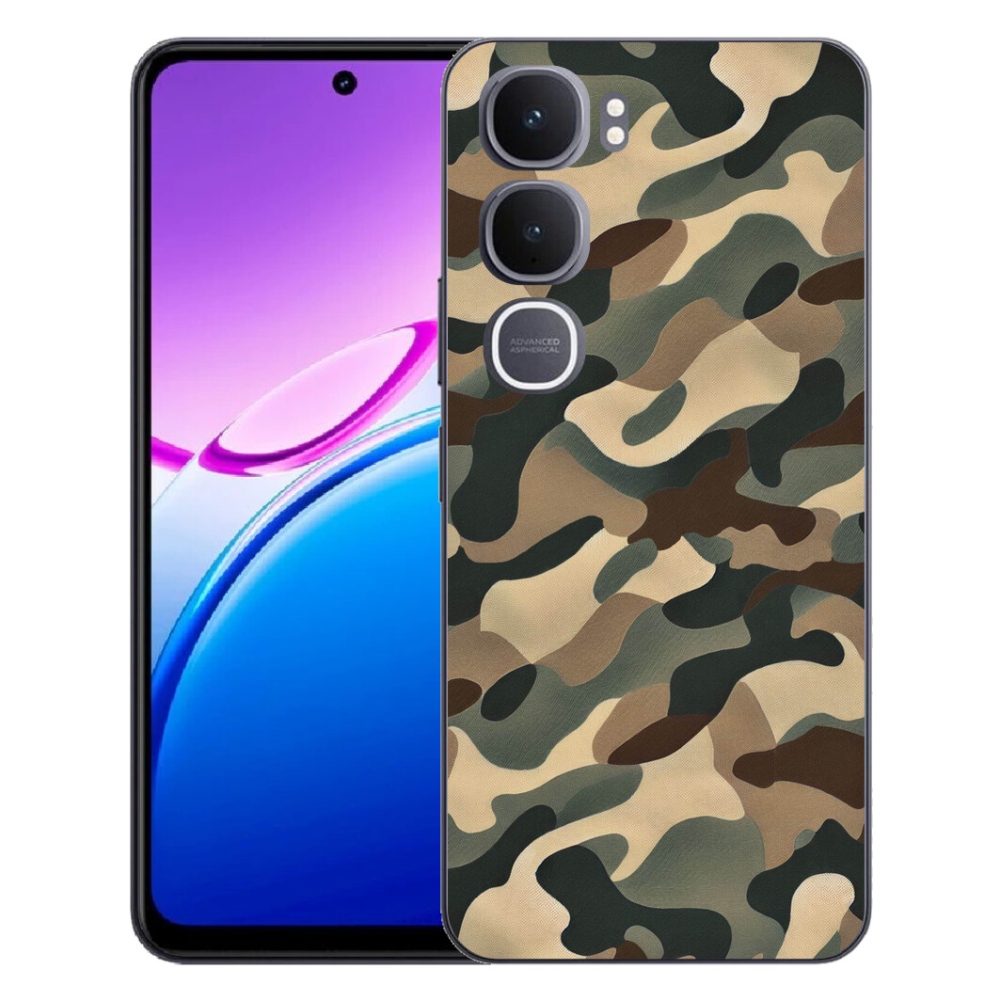 Gelový kryt mmCase na Vivo Y31 5G - maskáčový vzor 11
