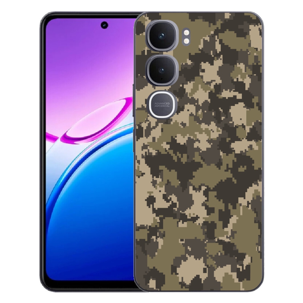 Gelový kryt mmCase na Vivo Y31 5G - maskáčový vzor 12