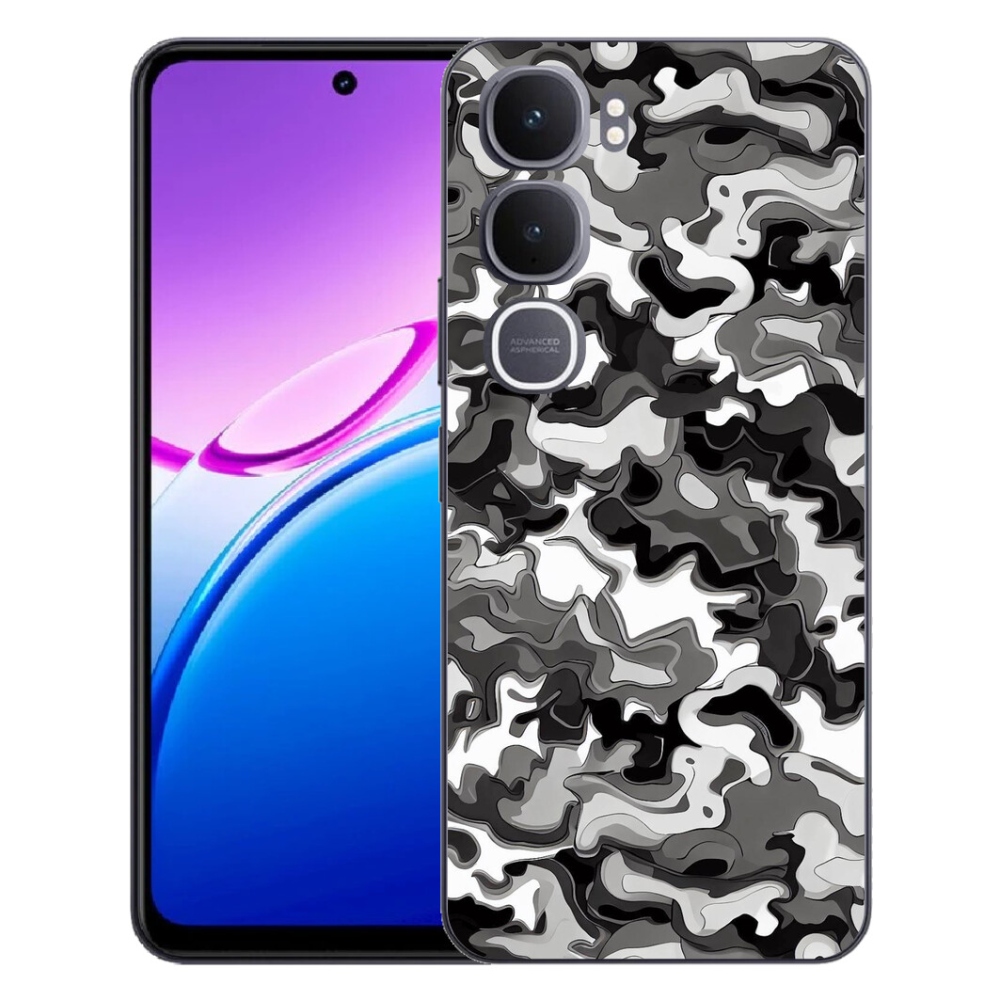 Gelový kryt mmCase na Vivo Y31 5G - maskáčový vzor 3