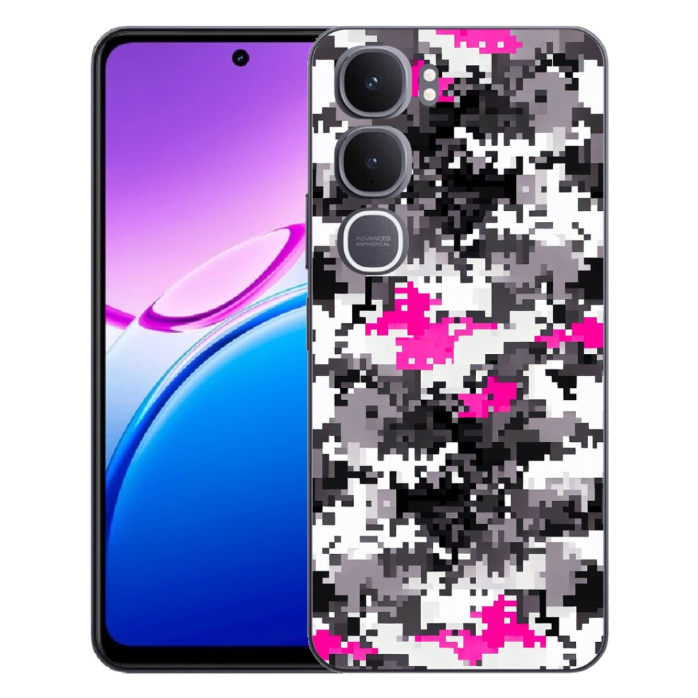 Gelový kryt mmCase na Vivo Y31 5G - maskáčový vzor 4