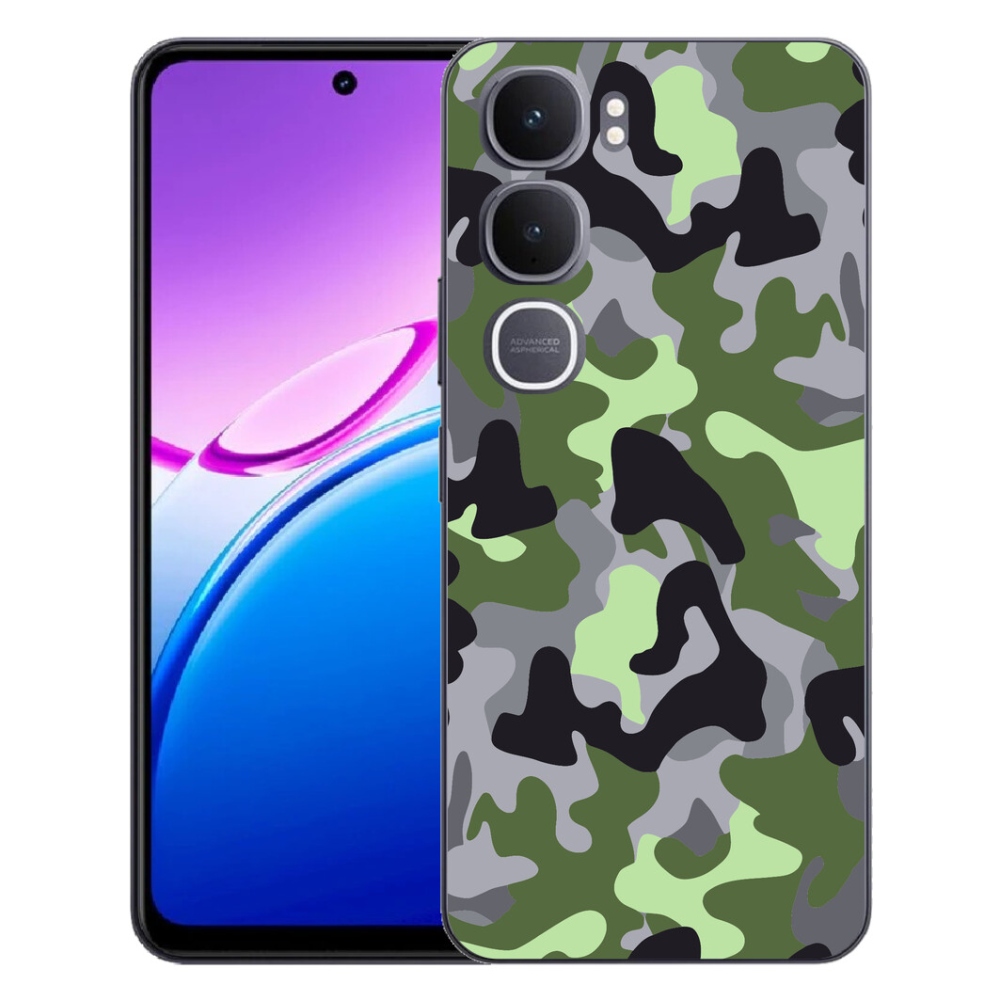 Gelový kryt mmCase na Vivo Y31 5G - maskáčový vzor 7