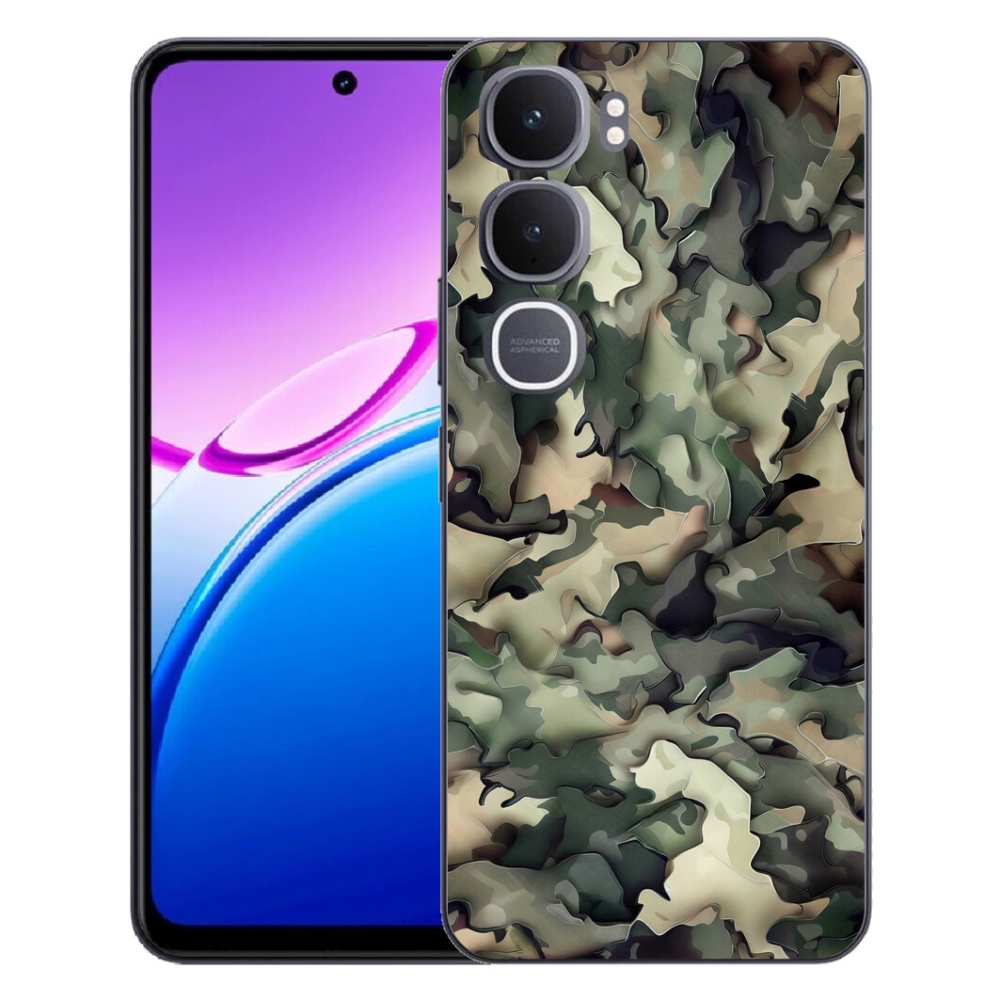 Gelový kryt mmCase na Vivo Y31 5G - maskáčový vzor 9