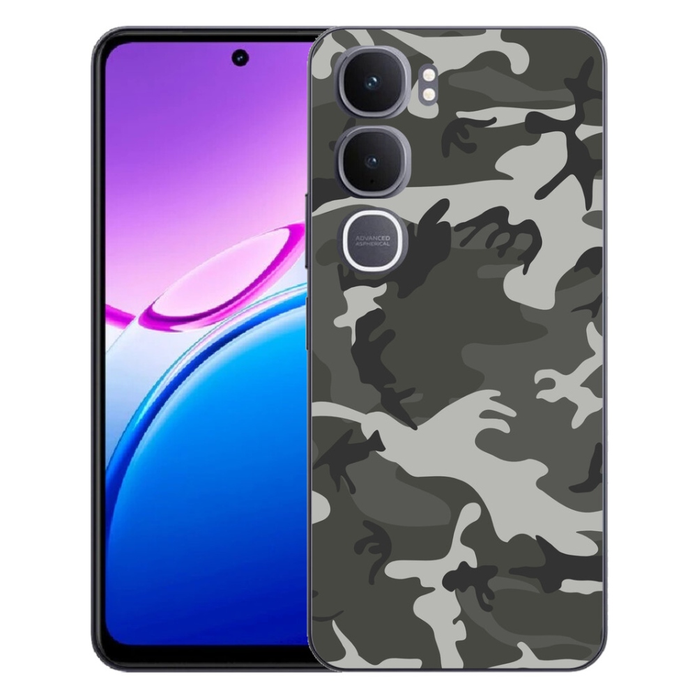 Gelový kryt mmCase na Vivo Y31 5G - maskáčový vzor