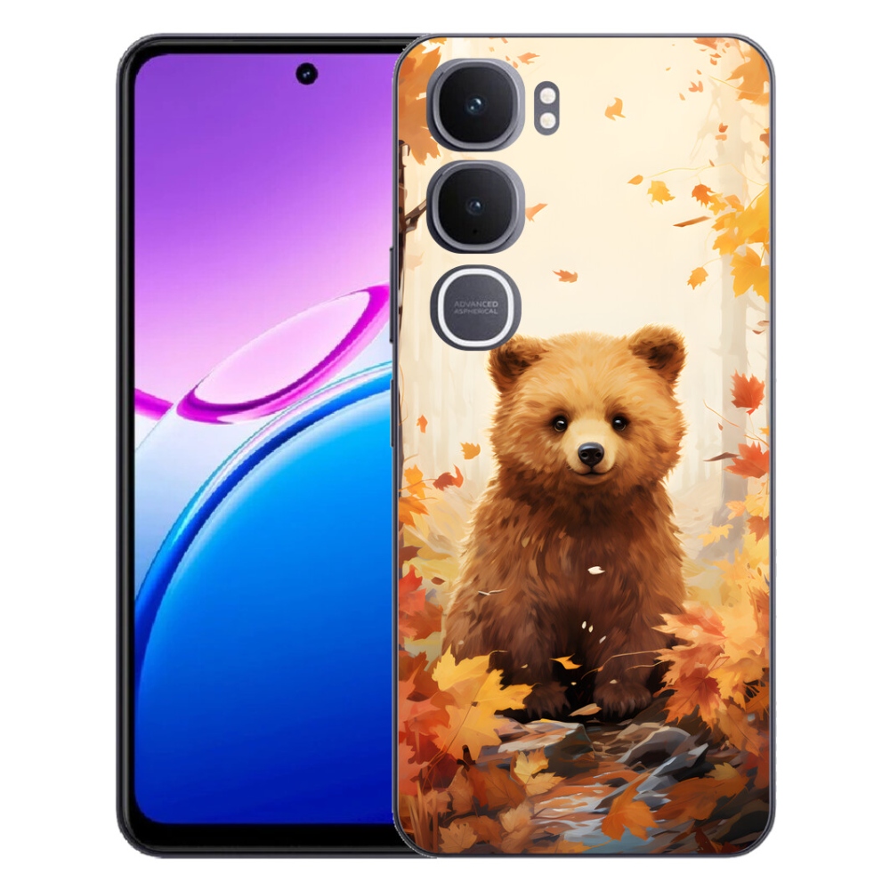 Gelový kryt mmCase na Vivo Y31 5G - medvěd v lese