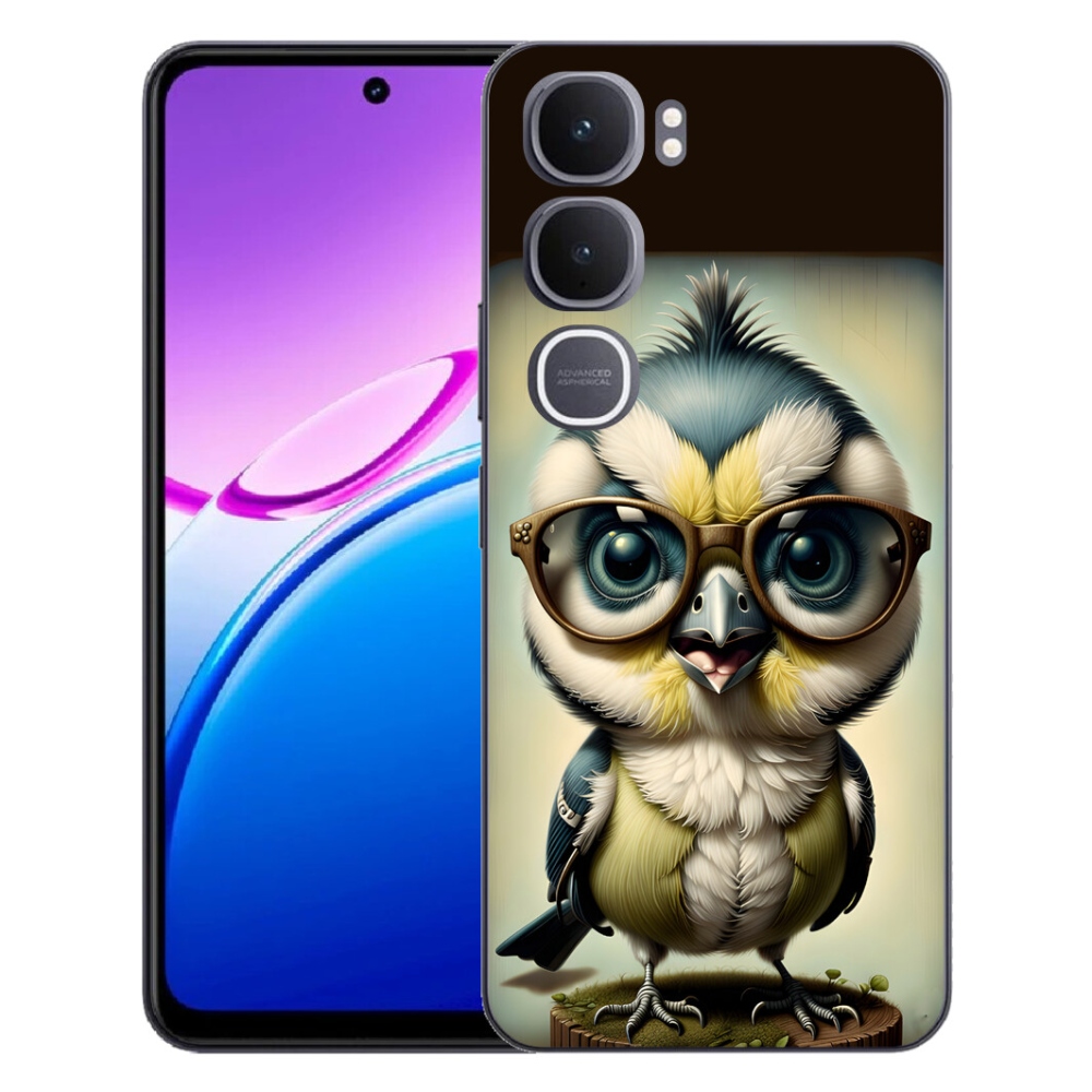 Gelový kryt mmCase na Vivo Y31 5G - mládě s brýlemi