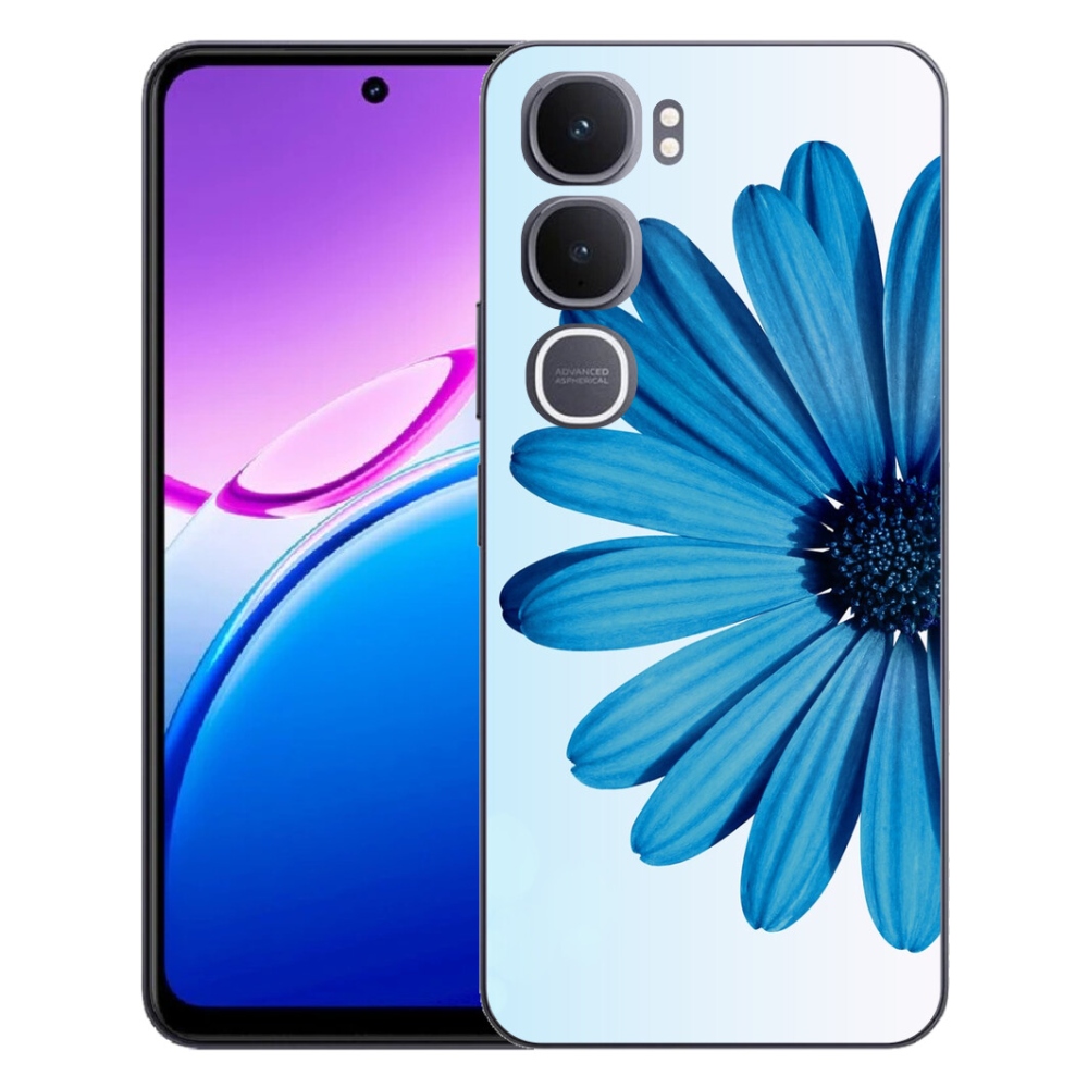 Gelový kryt mmCase na Vivo Y31 5G - modrá kopretina