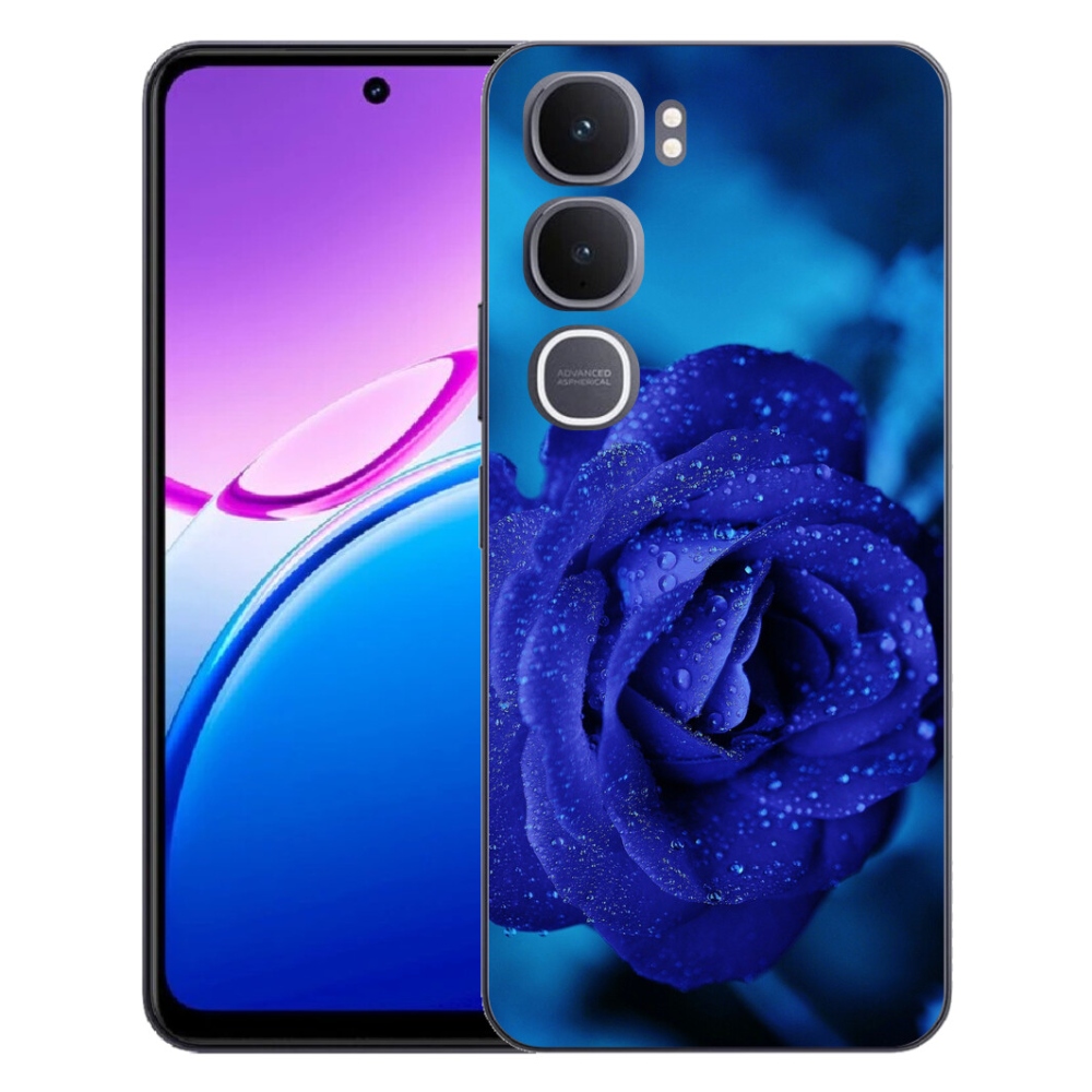 Gelový kryt mmCase na Vivo Y31 5G - modrá růže