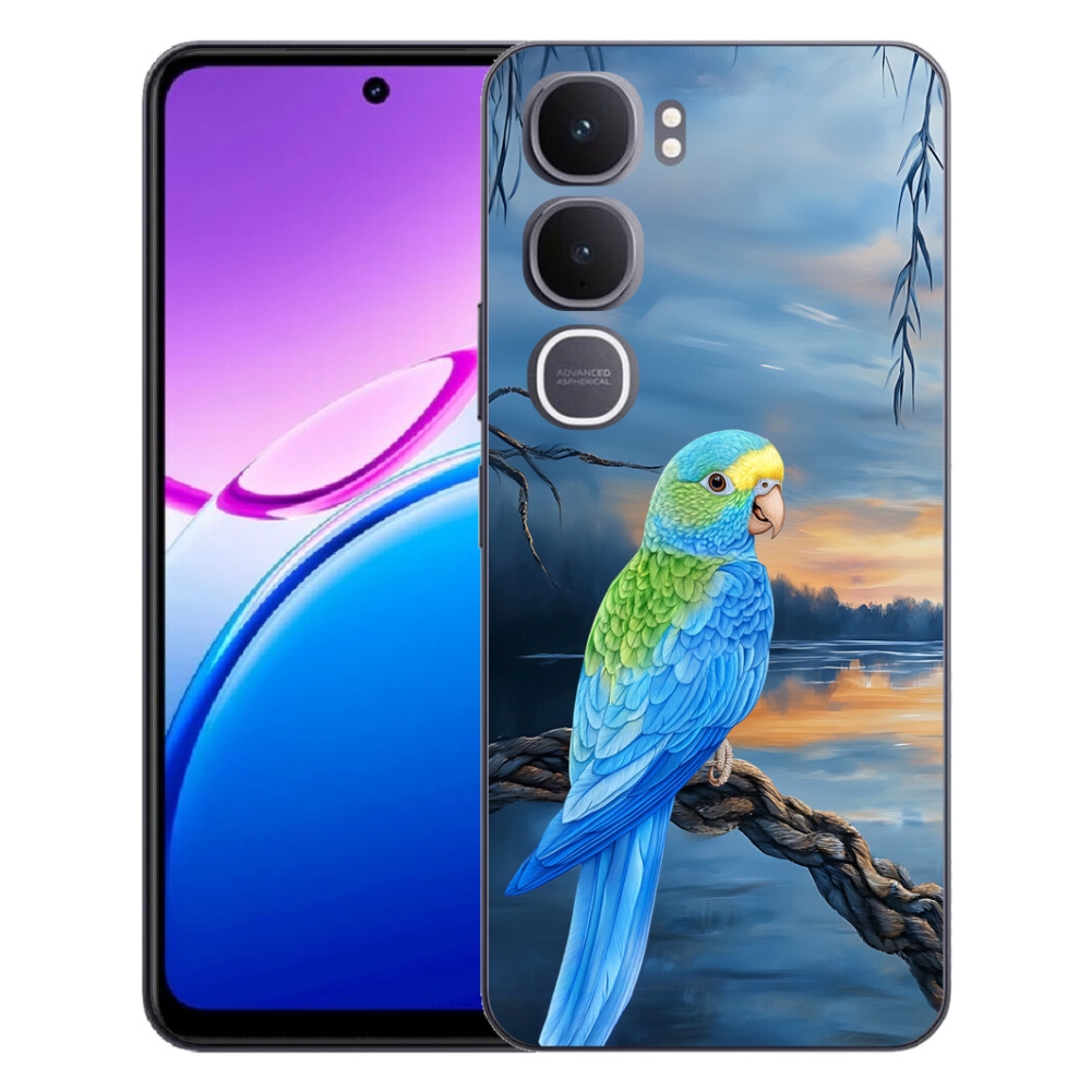 Gelový kryt mmCase na Vivo Y31 5G - modrý papoušek