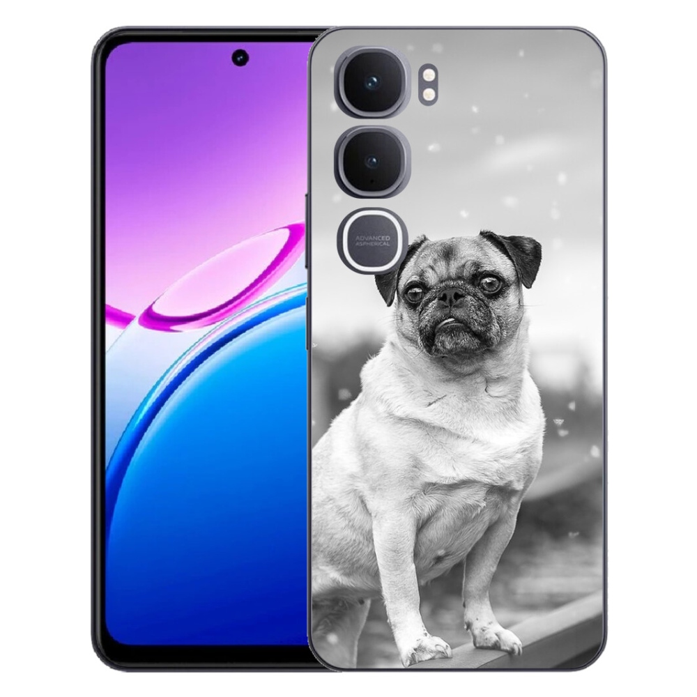 Gelový kryt mmCase na Vivo Y31 5G - mops