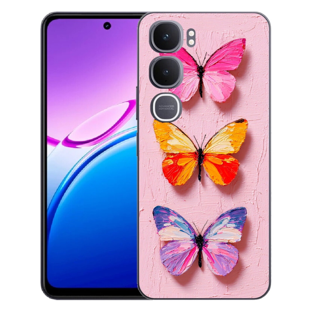 Gelový kryt mmCase na Vivo Y31 5G - motýlí trojice