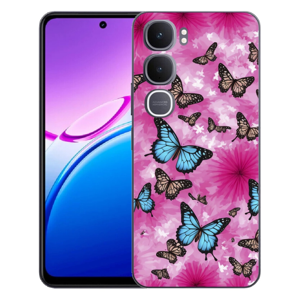 Gelový kryt mmCase na Vivo Y31 5G - motýlí zahrada