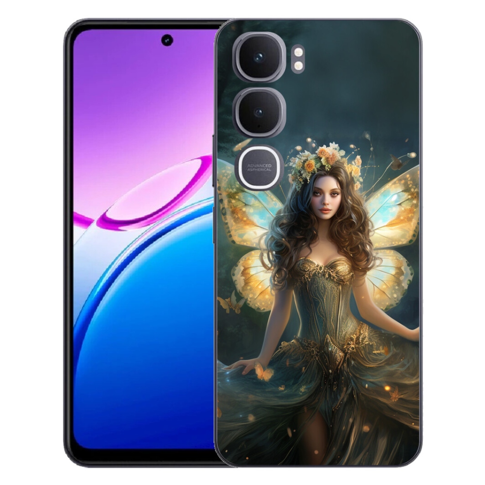 Gelový kryt mmCase na Vivo Y31 5G - motýlí žena