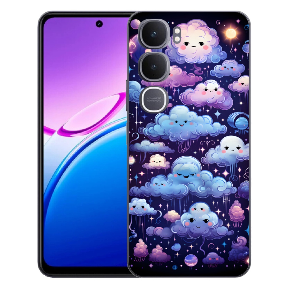 Gelový kryt mmCase na Vivo Y31 5G - mráčky