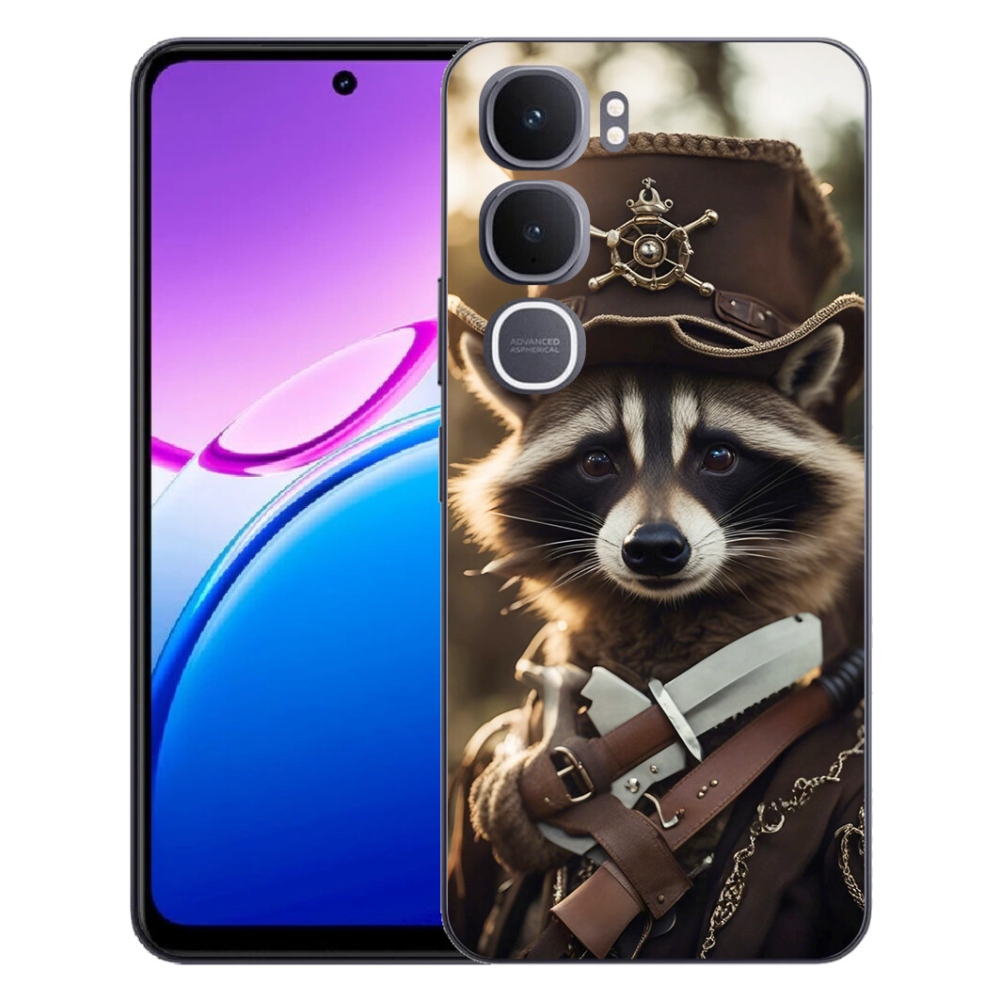 Gelový kryt mmCase na Vivo Y31 5G - mýval v uniformě