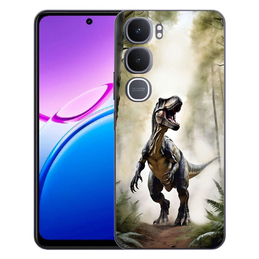 Gelový kryt mmCase na Vivo Y31 5G - naštvaný T-Rex