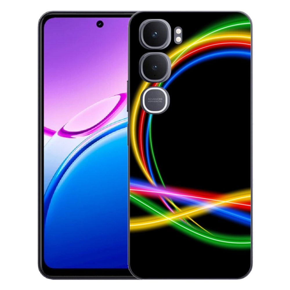 Gelový kryt mmCase na Vivo Y31 5G - neonové kruhy