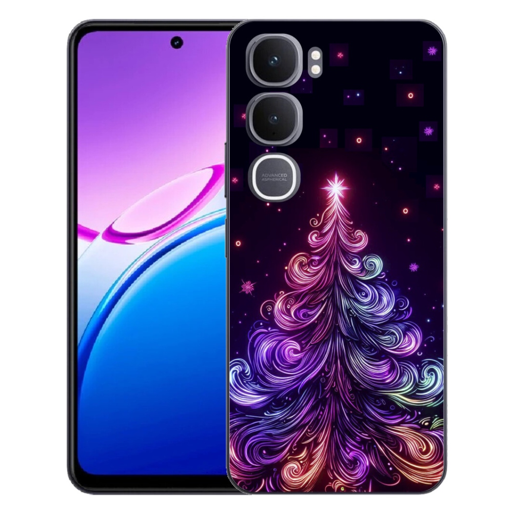 Gelový kryt mmCase na Vivo Y31 5G - neonový vánoční stromek 1