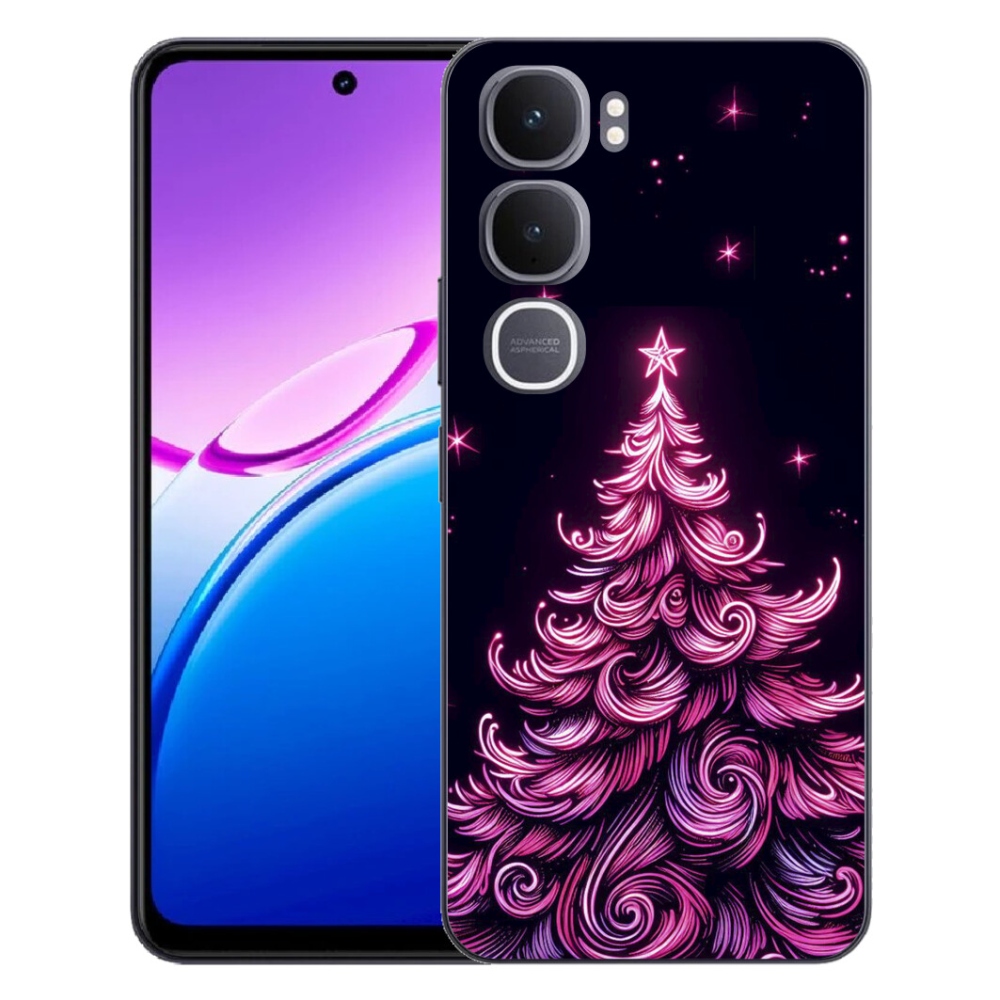 Gelový kryt mmCase na Vivo Y31 5G - neonový vánoční stromek 2