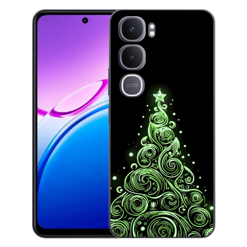 Gelový kryt mmCase na Vivo Y31 5G - neonový vánoční stromek 3