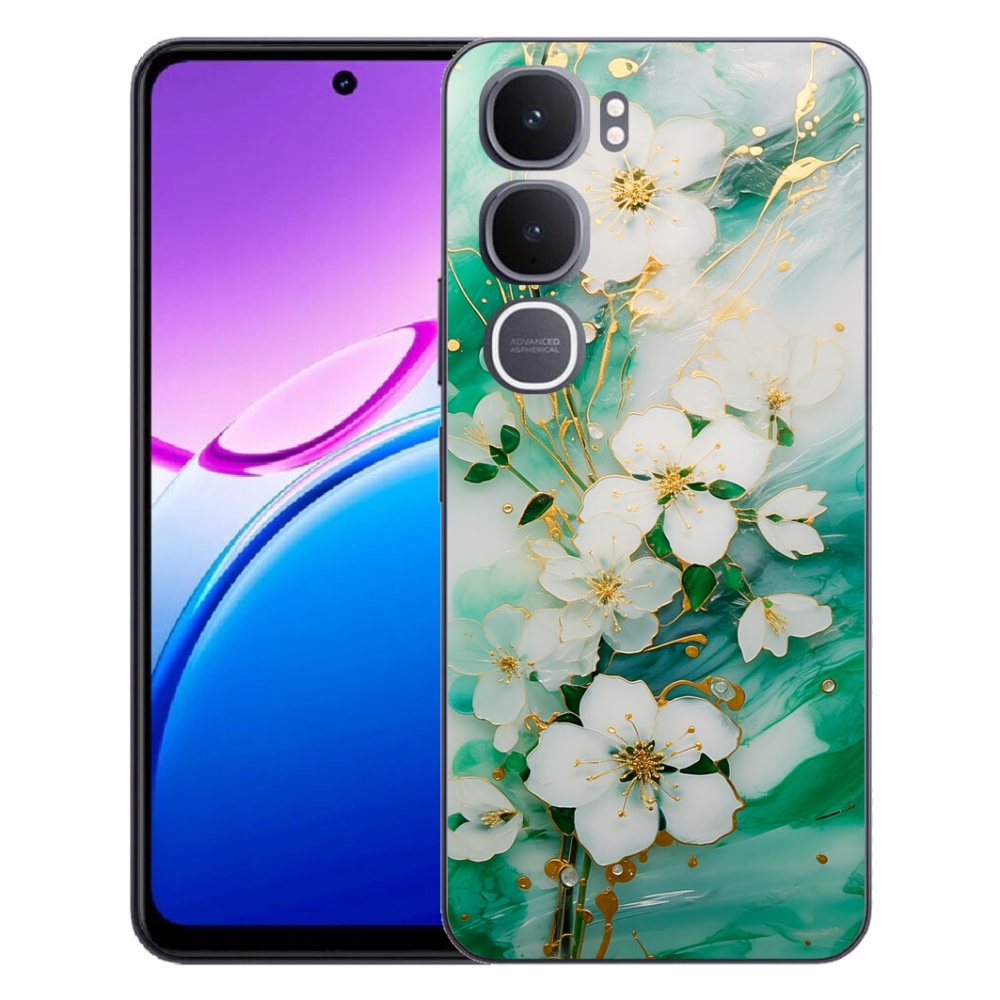 Gelový kryt mmCase na Vivo Y31 5G - něžné květy