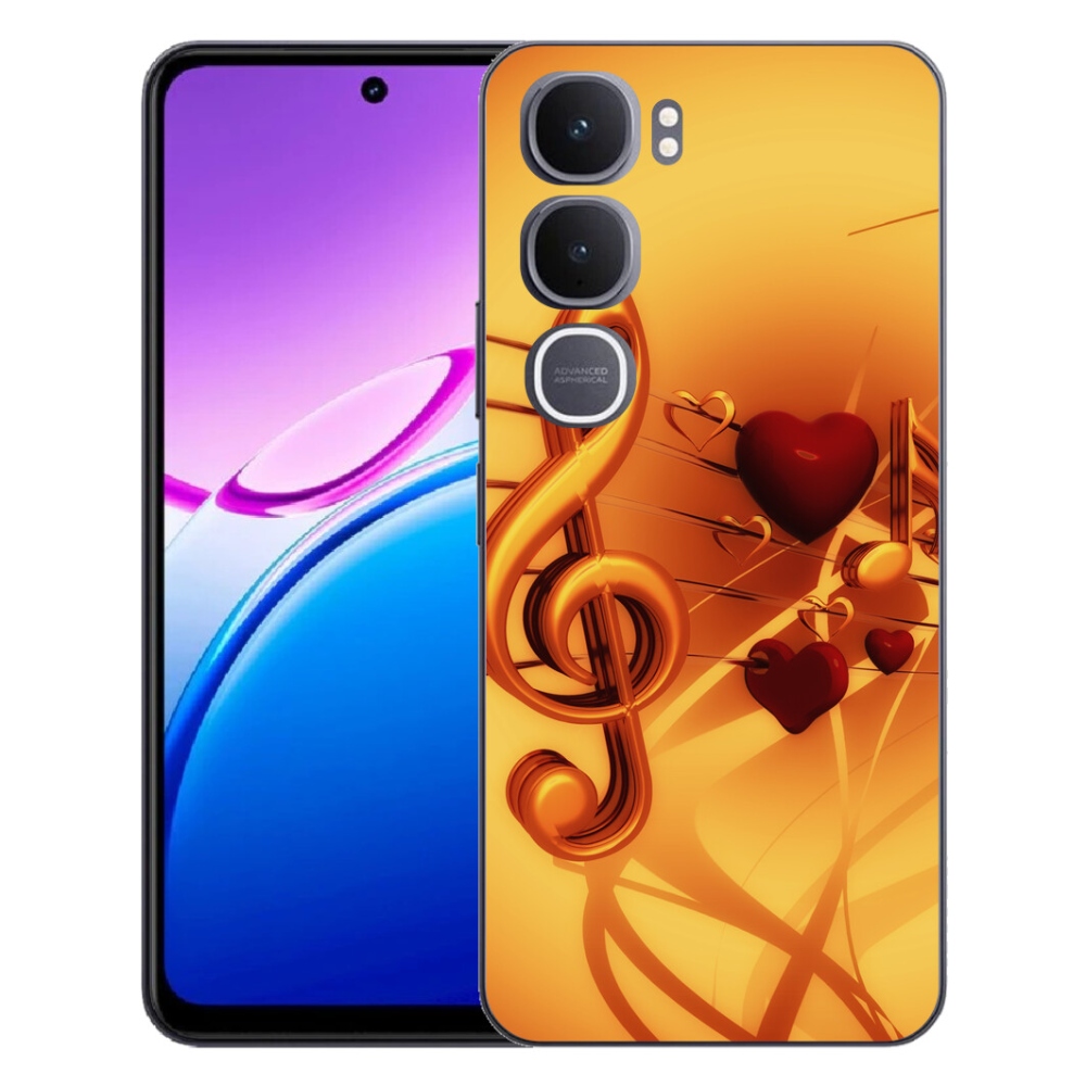 Gelový kryt mmCase na Vivo Y31 5G - noty