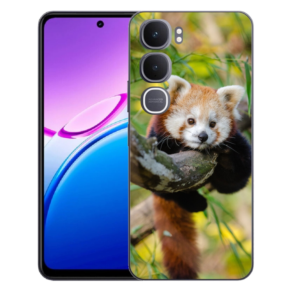 Gelový kryt mmCase na Vivo Y31 5G - panda červená