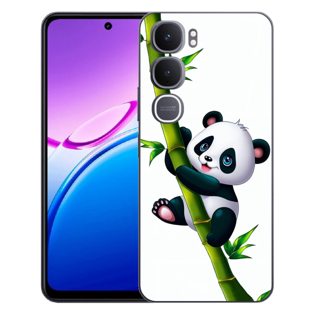 Gelový kryt mmCase na Vivo Y31 5G - panda na bambusu