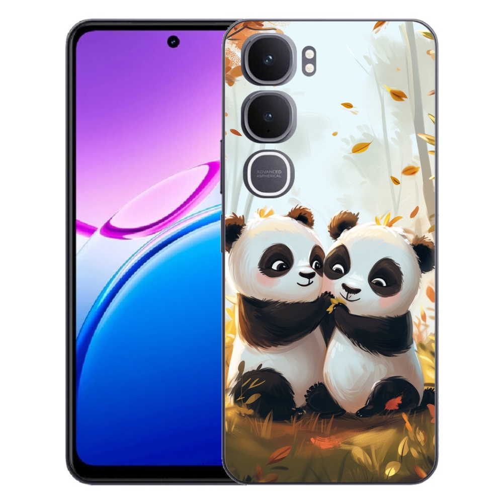 Gelový kryt mmCase na Vivo Y31 5G - pandy