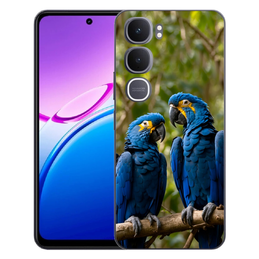 Gelový kryt mmCase na Vivo Y31 5G - papouščí duo