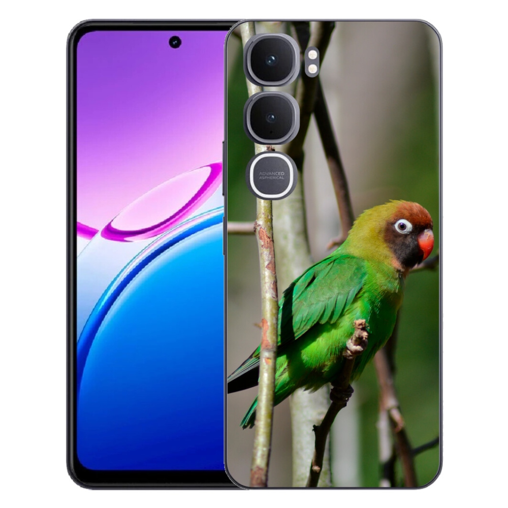 Gelový kryt mmCase na Vivo Y31 5G - papoušek agapornis