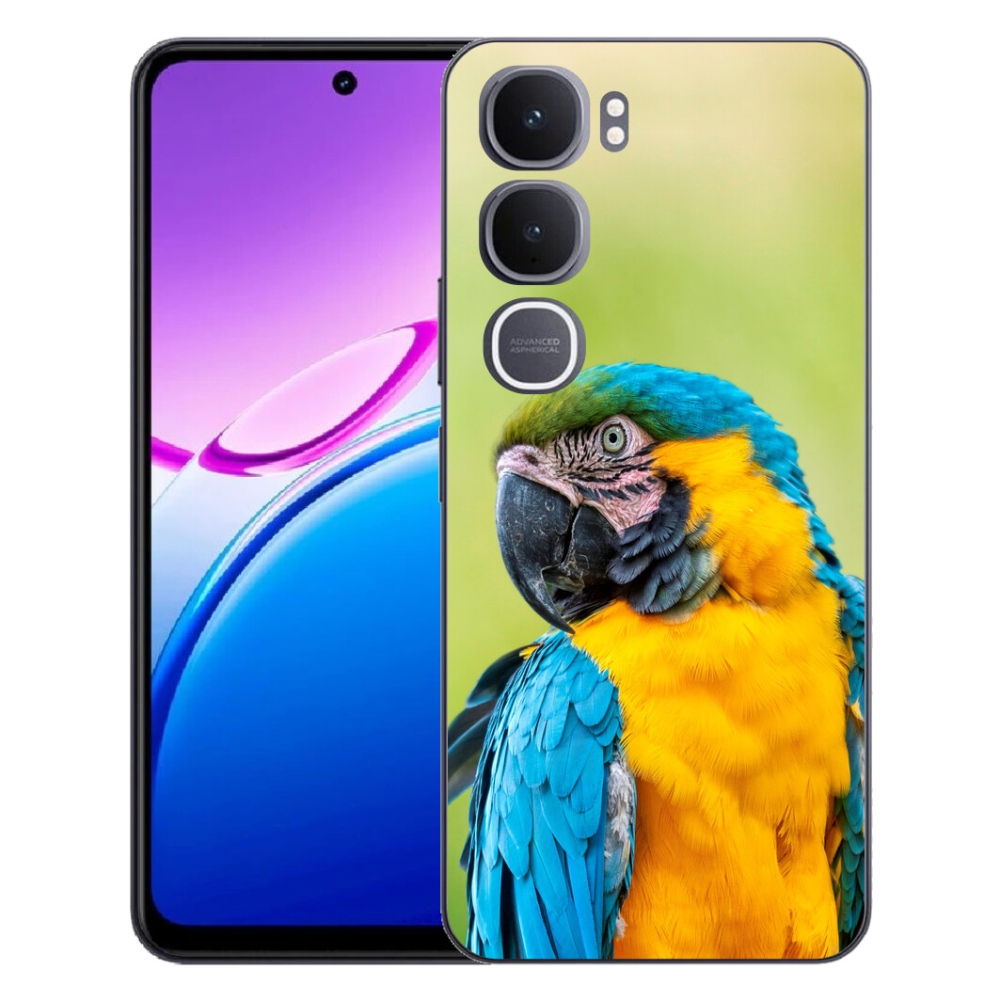 Gelový kryt mmCase na Vivo Y31 5G - papoušek ara 2