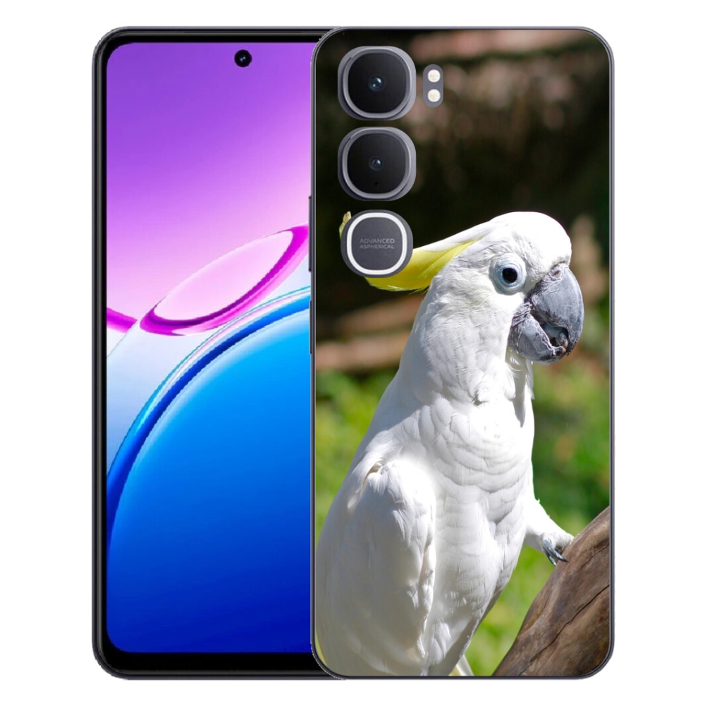 Gelový kryt mmCase na Vivo Y31 5G - papoušek kakadu 2