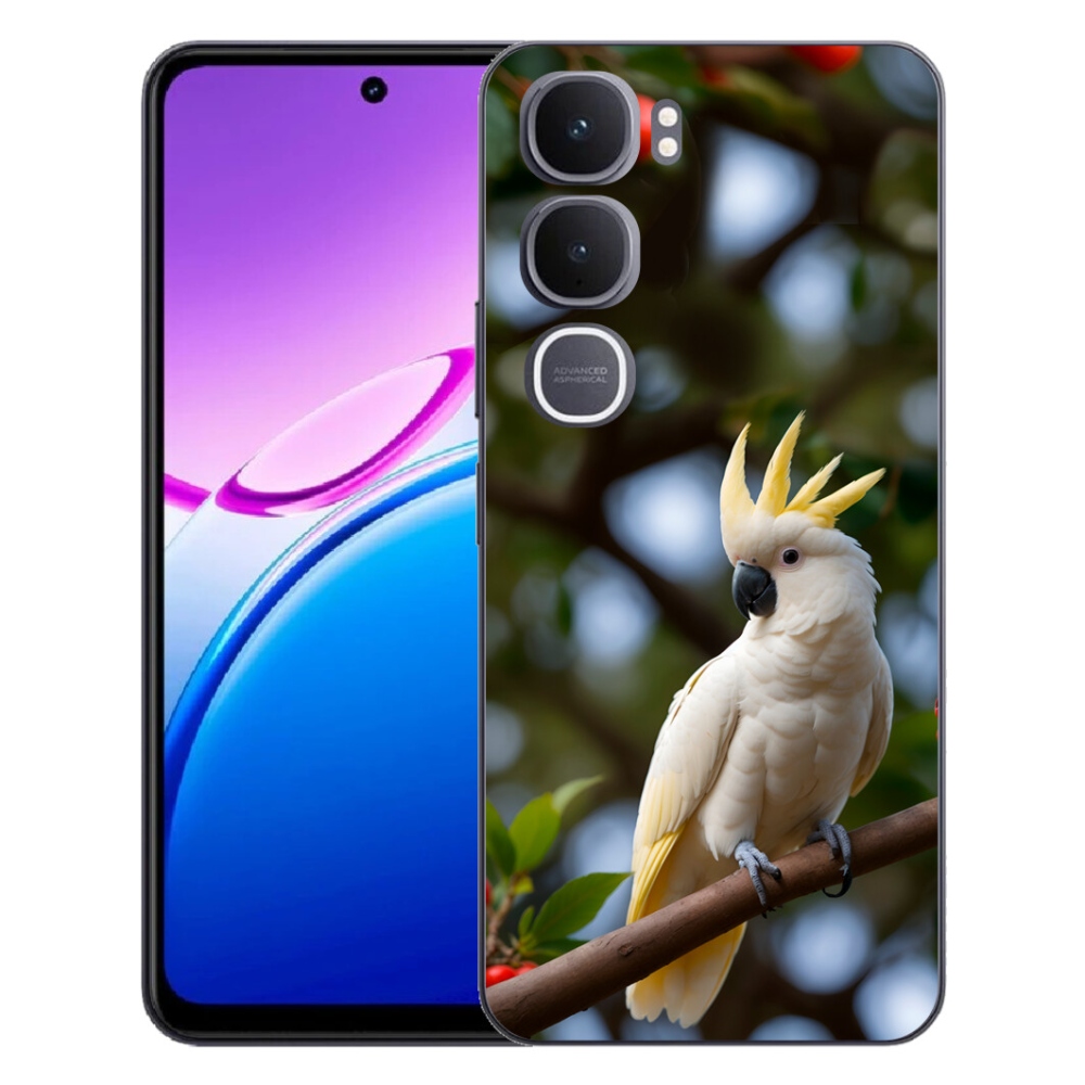 Gelový kryt mmCase na Vivo Y31 5G - papoušek kakadu 3