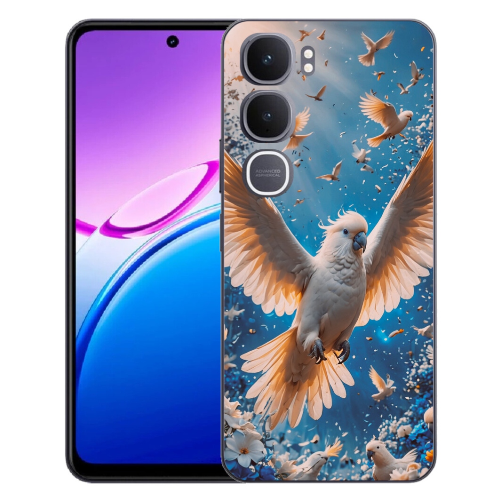 Gelový kryt mmCase na Vivo Y31 5G - papoušek kakadu