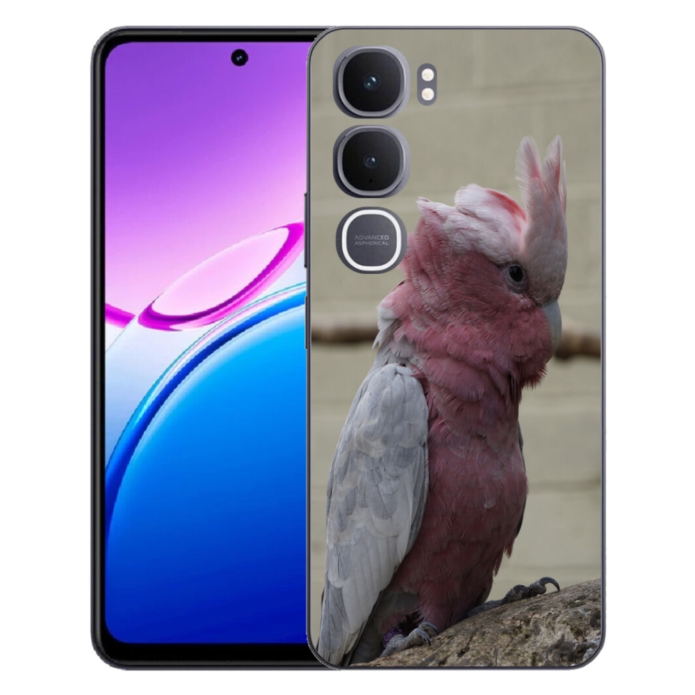Gelový kryt mmCase na Vivo Y31 5G - papoušek kakadu růžový