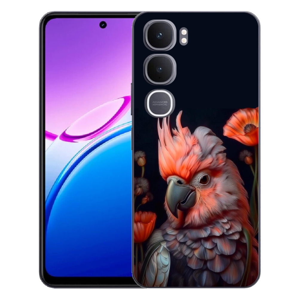 Gelový kryt mmCase na Vivo Y31 5G - papoušek kakadu v barvách