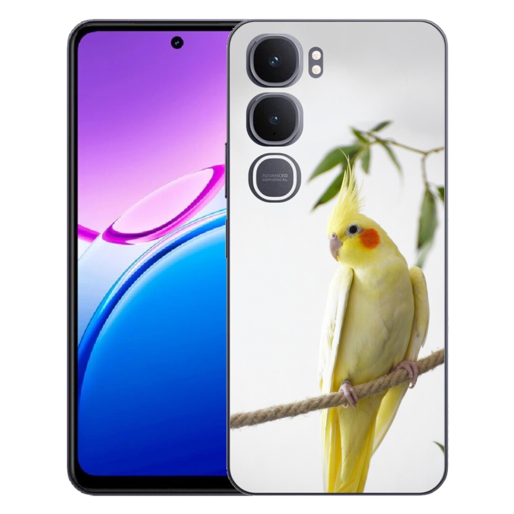 Gelový kryt mmCase na Vivo Y31 5G - papoušek korela chocholatá
