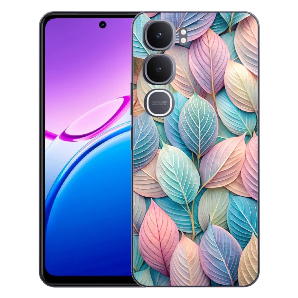 Gelový kryt mmCase na Vivo Y31 5G - pastelové listy