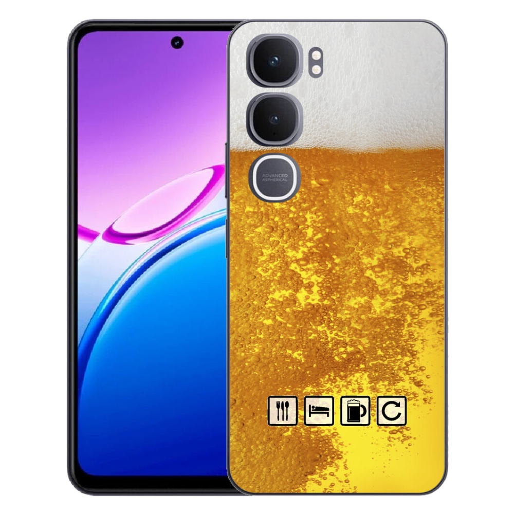 Gelový kryt mmCase na Vivo Y31 5G - pivní motiv 3