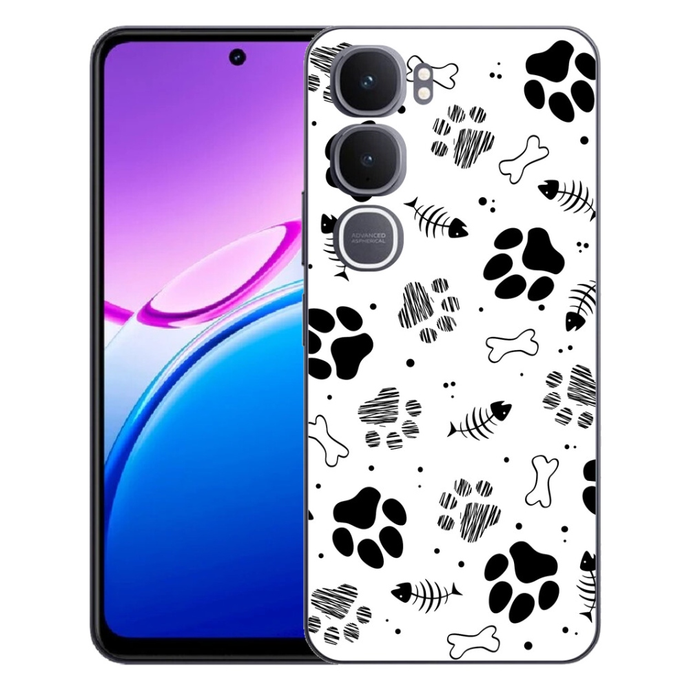 Gelový kryt mmCase na Vivo Y31 5G - psí tlapky 1