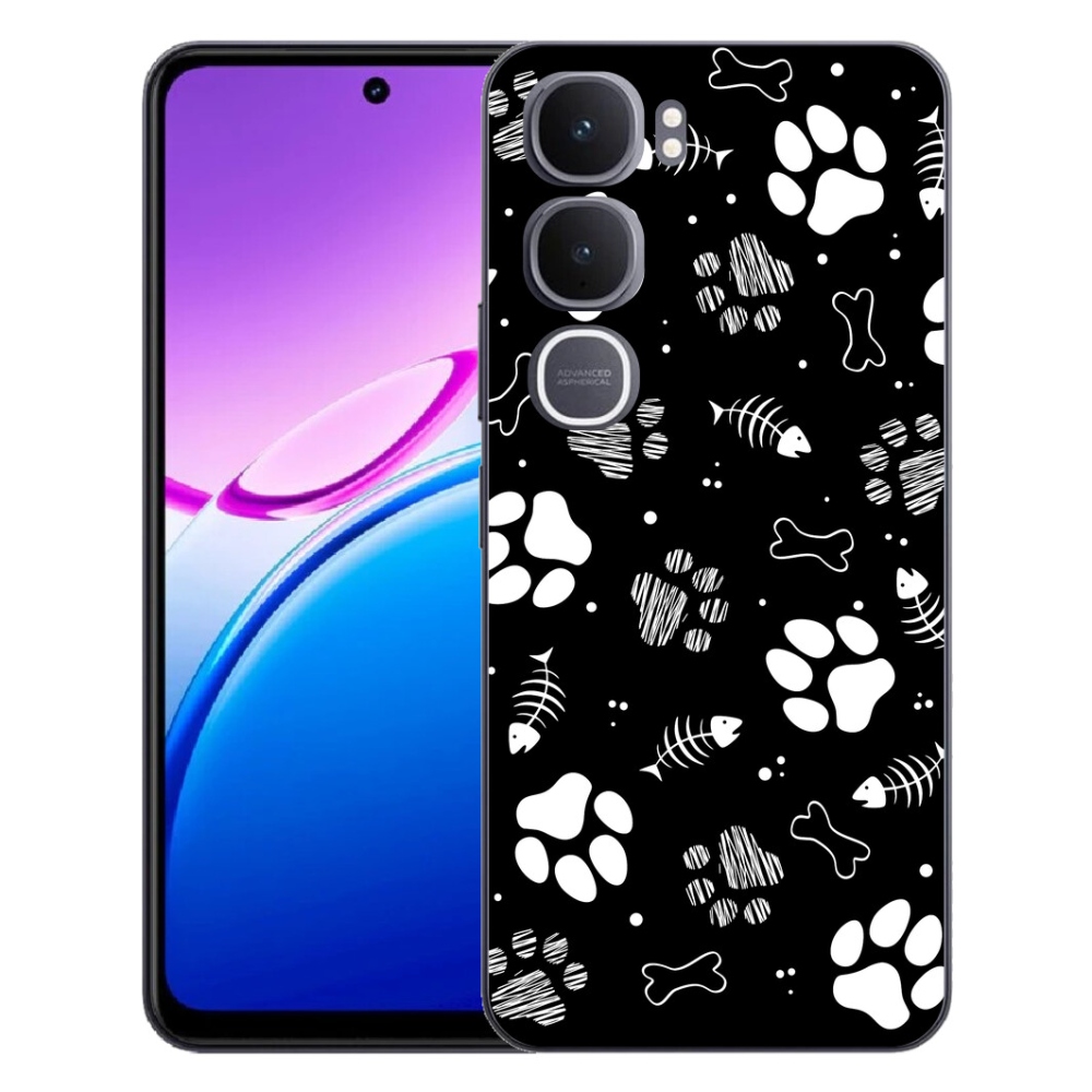 Gelový kryt mmCase na Vivo Y31 5G - psí tlapky