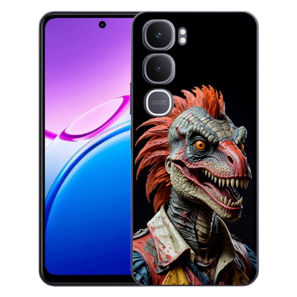 Gelový kryt mmCase na Vivo Y31 5G - punk dinosaurus