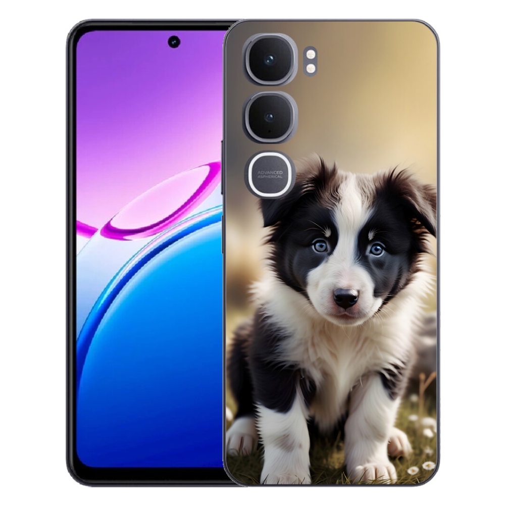 Gelový kryt mmCase na Vivo Y31 5G - roztomilá border kolie