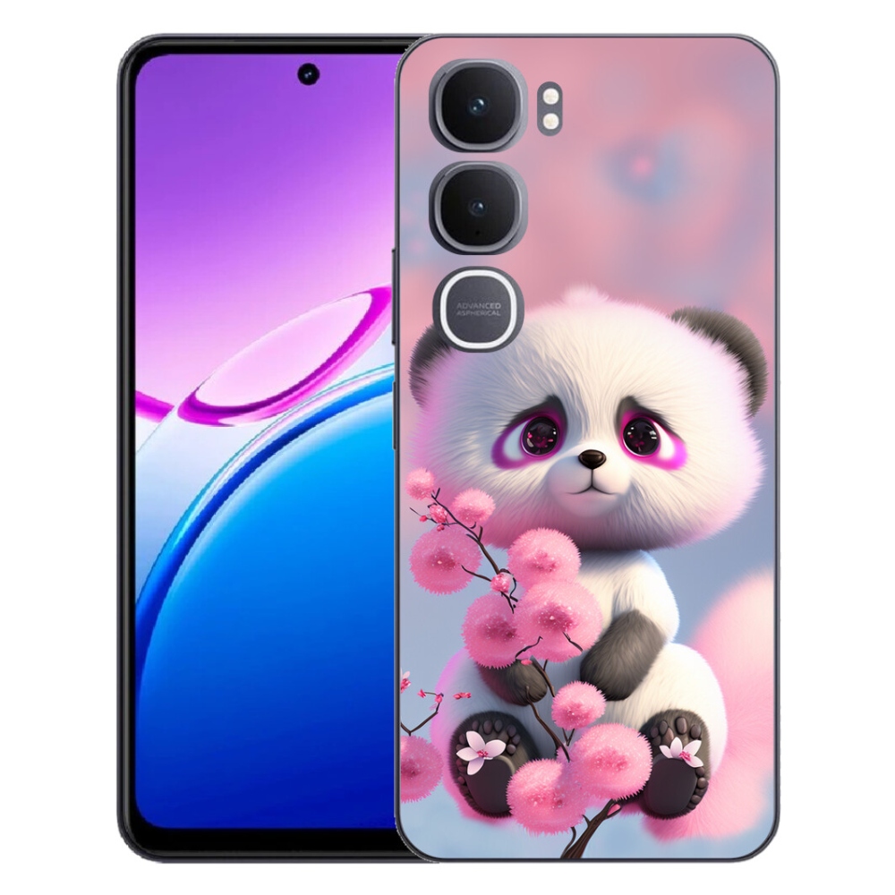 Gelový kryt mmCase na Vivo Y31 5G - roztomilá panda 1